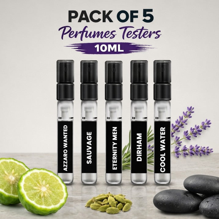 5 Perfumes Samples 10ML of Your Choice - Explorer Range