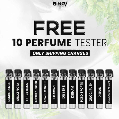 Free 10 Perfume Testers - Bincy.pk