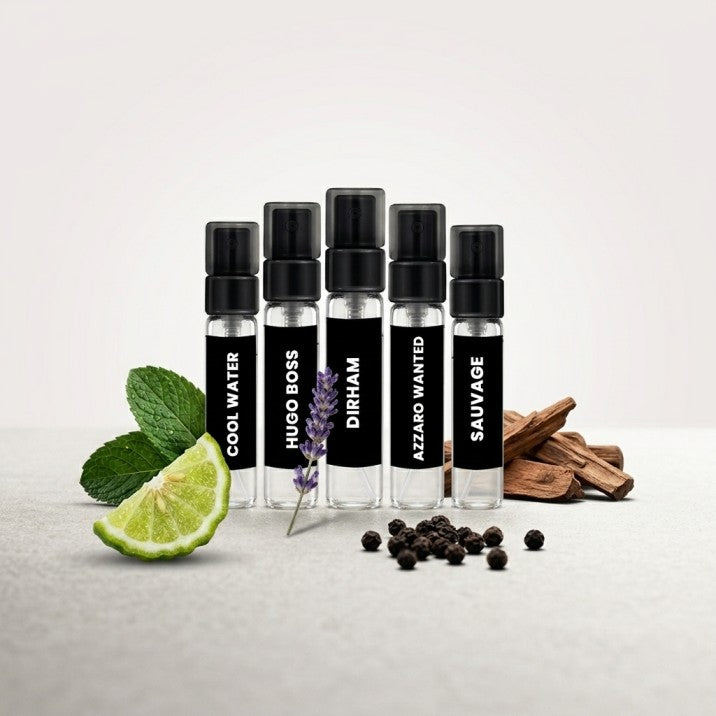 5 Perfumes Samples 5ML of Your Choice - Explorer Range